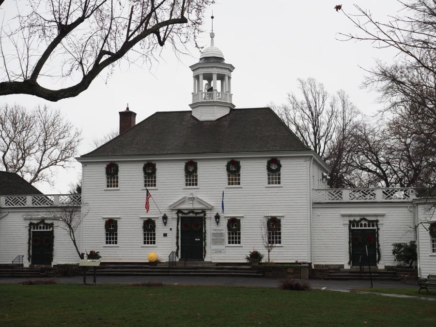 The Old Town Hall is a recognizable symbol of Fairfield governance. The writer interviewed First Selectwoman Brenda Kupchick at this location.