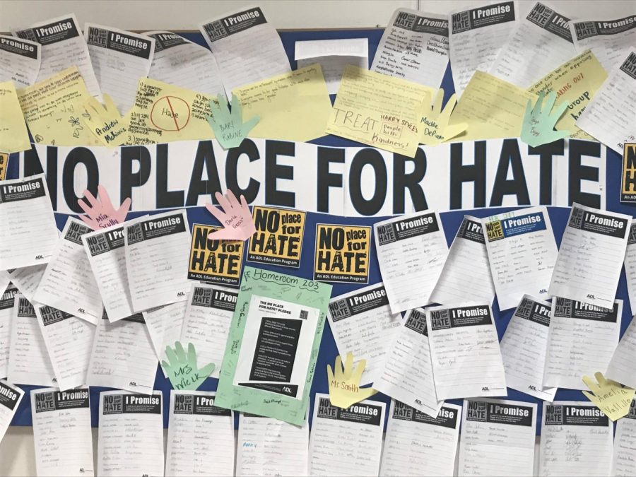 District Diversity, Equity, and Inclusion Director Ms. Digna Marte is assisting the Warde and Ludlowe High Schools in implementation of the Anti-Defamation League "No Place for Hate" initiative.