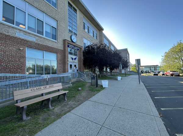 The back loop of the school, designated as the primary drop-off and pick-up spot.